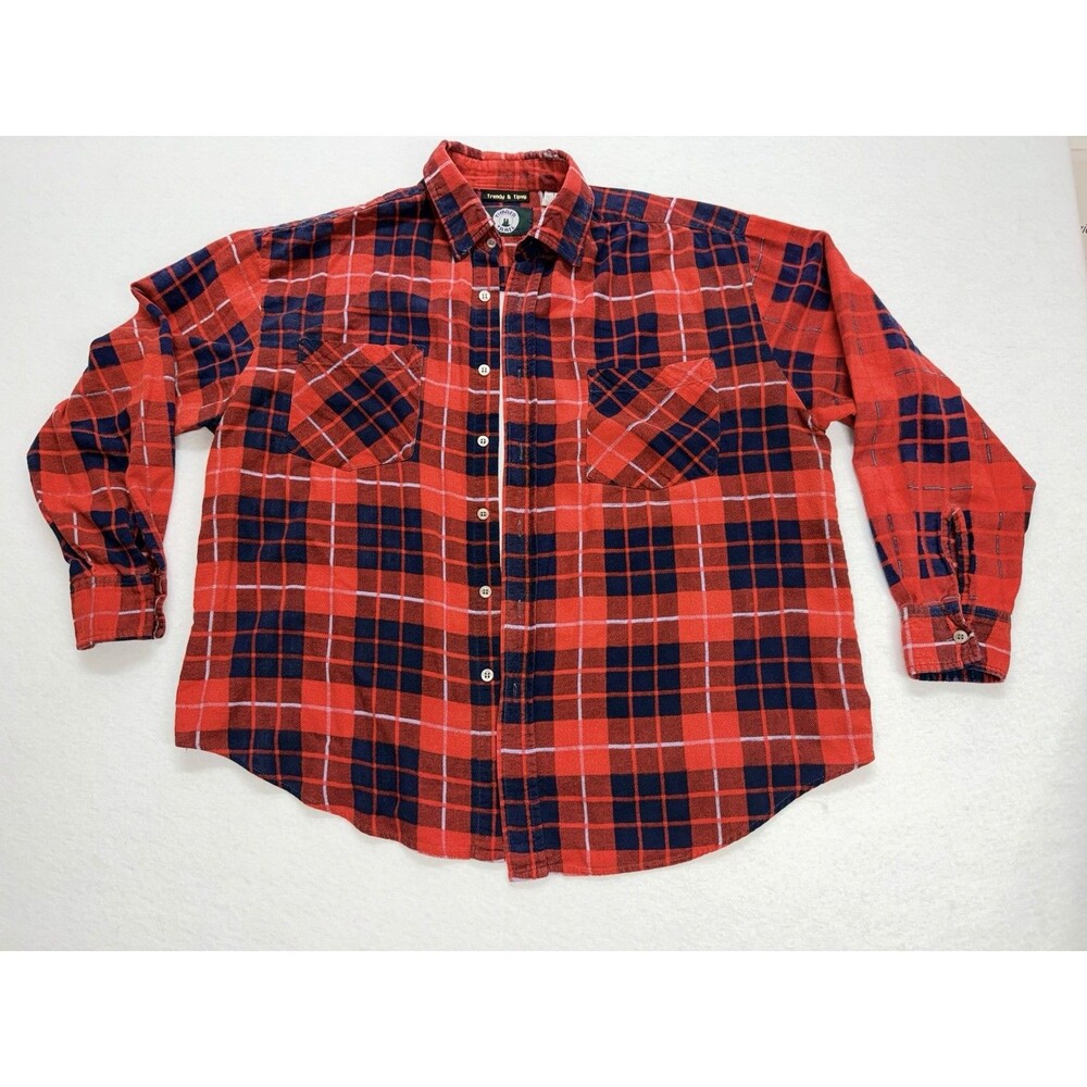 Timber Trail Trendy & Tipsy Plain Flannel with White Lace Back Large Cotton